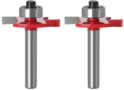 2pcs 1/4 Shank 2mm Slot Cutter Bit for Knock-On Furniture T Trim – Router Bit for Campervan, Motorhome, Woodworking, and Cabinet Joinery