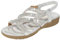espadrilles women Women's Sandals & Slides Open Toe Walking Shoes Lightweight Arch Support Wide Fit Comfortable Casual Orthopedic Sandal Fashion Dressy Flat Sandals for Office Beach Silver 6.5