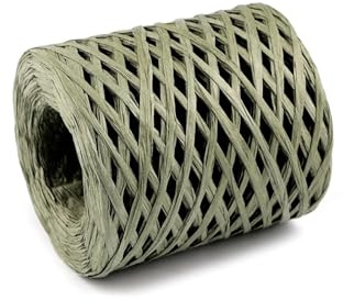 cyclingcolors 1x Raffia for Making Baskets 5-8 mm 200 m Mesh Hat Bag Floral Arrangement Decoration Sewing Bottle Green