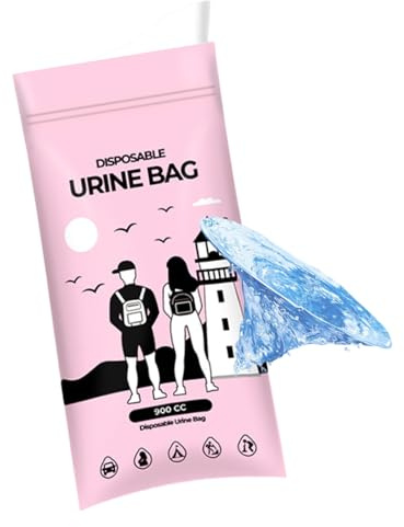 Urinbeutel für Frauen | auslaufsicher 900 ml Trichter zum Wasserlassen | Campingbeutel | Für ältere Frauen Kinder Camping Wandern Rucksack Schulter Auto Reisen
