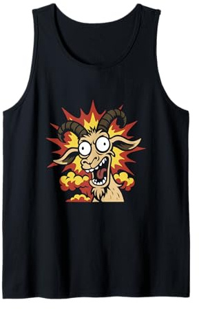Lustige Ziegenexplosion Crazy Goats Barnyard Fun Simulator Spiel Tank Top