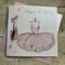 WHITE COTTON CARDS GL234 Geburtstagskarte Happy Birthday, handgefertigt, Ballerina, 16 x 16 cm