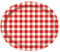 Red Gingham Paper Oval Plates (31cm x 25cm) - Charming & Stylish Party Essentials - Perfect for Picnics, BBQs, & Events - 8ct