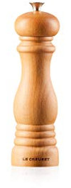Le Creuset Classic Adjustable Pepper Mill Grinder, Durable Beechwood, Anti-Corrosion, 40g, 21 cm, Beach Wood, 96001900687000