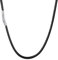 U7 Herren schwarz geflochtene Lederkette 70cm/2mm lang Kordelkette mit Edelstahl Verschluss simpel modisch Schmuck personalisiert Schmuck für Männer Jungen Geburtstag