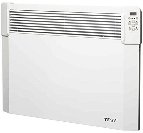 Tesy CN04 Electric Wall Heater With Thermostat, 24/7 Timer Clock, LOT 20 Compliant, Splash Proof, IP24 Safe For Bathrooms, 1000W (Heats Up To 12m2 Room Space) (1000W)
