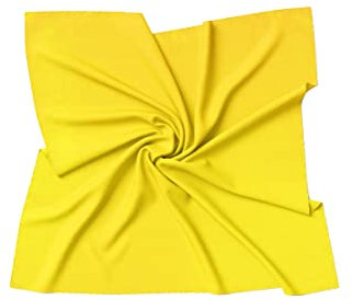 PB Pietro Baldini Seidentuch Bandana für Damen - Edel und chic als Halstuch verwendbar - 55 x 55 cm - gelb