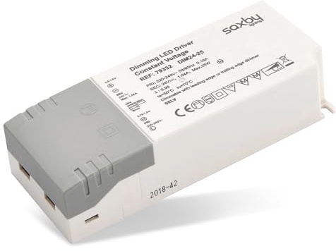 Constant Voltage Dimmable LED Driver 25W 24V IP20 Rated for Indoor LED Lighting