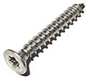 50 Stück Spanplattenschrauben 4x50 mm - A2 Edelstahl - Torx - TX20 - Senkkopf - Vollgewinde - Holzschrauben - Schrauben (50, 4x50 mm)