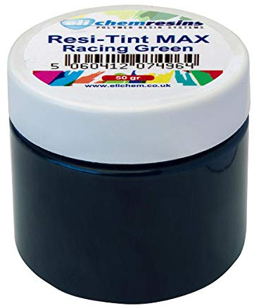 resi-TINT MAX, 50 gr (Racing Green) Grün, Farbpaste, Epoxidharzfarbe, Resinfarbe, hochpigmentierte Farbe
