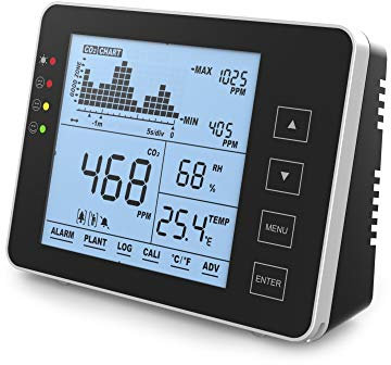 Seben 1200P B CO2 Messgerät und Monitor mit Ampel | akustischer Alarm | Datenlogger für die Messung von Luftqualität sowie relativer Luftfeuchtigkeit