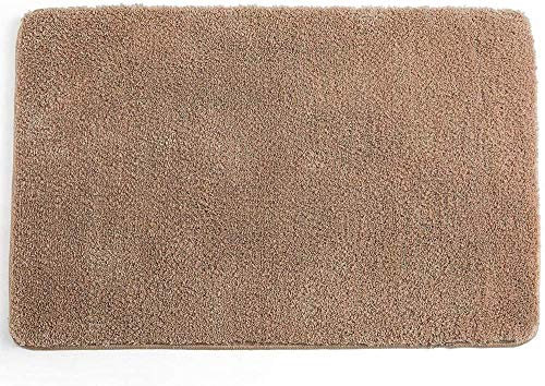 Tappeto Bagno Microfibra Tappeti per Bagno Tappeto Antiscivolo da Bagno Assorbente Tappeti da Bagno Morbida Tappetino Bagno Shaggy Tappetini per Il Bagno Lavabili in Lavatrice,Marrone,30 x 50 cm
