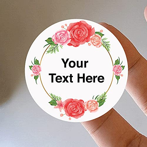 Personalised Round Name Stickers with Waterproof Stickers for Artworks, Business and Multi Purpose Packwith® #E14-D3