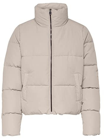 ONLY Women's Onldolly Short Puffer Jacket Otw Noos Jacket, Pumice Stone, XL