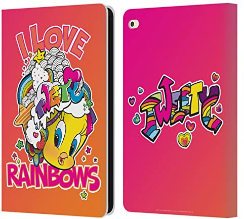 Head Case Designs Licenza Ufficiale Looney Tunes Io Amo L'arcobaleno Modelli Custodia Cover in Pelle a Portagoglio Compatibile con Apple iPad Air 2 (2014)