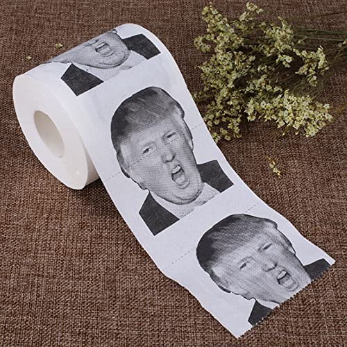 Saturey Donald Trump Papier Toilette - Lot de 3 Rouleaux - Cadeau Humour Politique Humour Gag (Taille : Doigt)