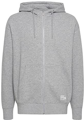 !Solid SDLenz Zipper Herren Sweatjacke Cardigan Jacke Hoodie mit Kapuze und Taschen Oversize, Größe:3XL, Farbe:Light Grey Melange (1541011)