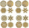 16 Teile/Set Metall Energie Dekor Aufkleber Blume Leben Kinder Tag Geschenke 7 Chakra Kupfer Energie Tower Orgonit Aufkleber