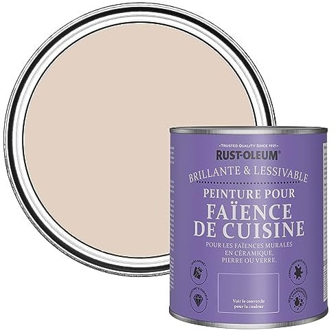 Rust-Oleum Pink Water-Resistant Kitchen Tile Paint in Gloss Finish - Homespun 750ml
