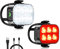 Glangeh Set Luci Bicicletta LED Ultra Sottile, USB Ricaricabile & Impermeabile IP65 Luce Bici Anteriore e Posteriore, 4+6 Modalità di Illuminazione Luci Bici per I'equitazione Notturna, Campeggio