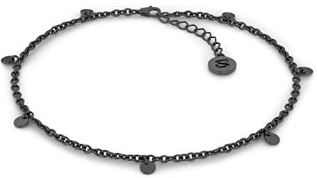 SERASAR | Bracelet de Cheville Premium Femme | Acier chirurgical 316L | Plaqué or Véritable 18 Carats | Longueur Réglable | Quatre Couleurs | Boîte à Bijoux Incluse