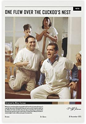 Filmposter One Flew Over The Cuckoo's Nest Leinwand Poster Schlafzimmer Dekor Sport Landschaft Büro Zimmer Dekor Geschenk ungerahmt 30 x 45 cm