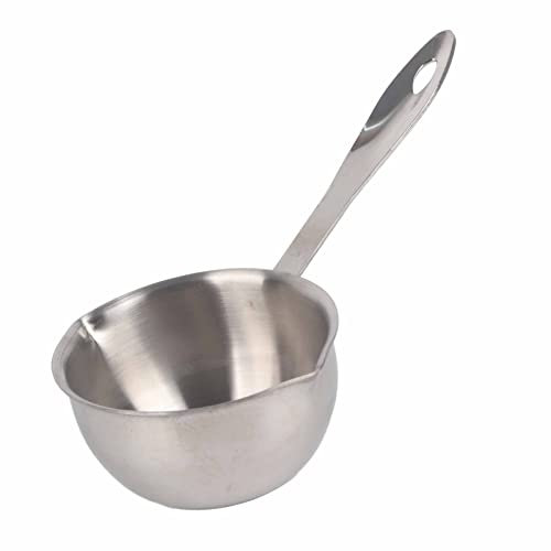 Pentola Scalda Burro in Acciaio Inossidabile, Pentolini da Latte Pentola Scalda Latte Scalda Burro in Acciaio Misurino Pentola Scalda Latte con Doppio Beccuccio per Fornello
