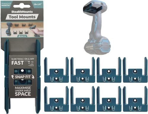 StealthMounts Werkzeughalter kompatibel mit Makita, 18 V LXT (8 Stück) – Blau | StealthMounts Werkzeughalterungen | Hergestellt in Großbritannien