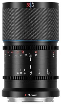 SIRUI Saturn 50 mm T2.9 1.6X Vollformat Kohlefaser anamorphe Linse, Cine Objektiv weniger als 500 g (Blue Flares, RF Mount)