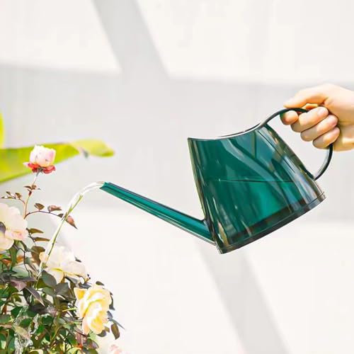 LPAMABA Annaffiatoio con Beccuccio Lungo, Annaffiatoio da 1,4 L, Annaffiatoio in Plastica, Mini Annaffiatoio da Giardino, Annaffiatoio per Fiori Piccoli per Piante Grasse, Verde Trasparente