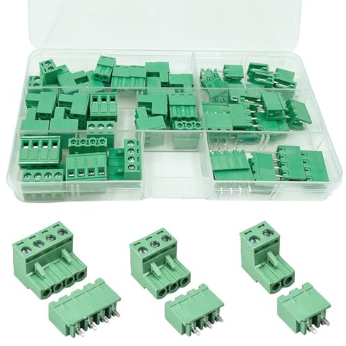 25 Paar 5,08 mm Pitch 2/3/4-polige Schraubanschluss steckbar Terminal Block PCB Mount Screw Klemmenblock Pluggable Schraubklemmenblock Verbinder für Leiterplatte