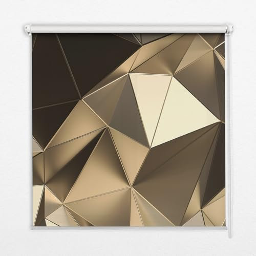 Tulup Für Fenster Innenbereich Verdunkelung Verdunkelung 130x140cm Rollos - Goldene Dreiecke