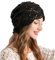 ZLYC Damen Sommer Strickmützen Handgemacht Häkelmütze Slouch Beanie Mütze(Gestricktes Schwarz),Einheitsgröße