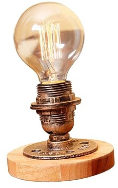 Gadpiparty Schreibtischlampe Nachttischlampe Retro Industriestil Aus Metall Knopfschalter Ohne Glühbirne Für Schlafzimmer Restaurant Wohnzimmer