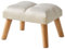 YMYNY Fußhocker, kleine Ottomane Hocker Stuhl mit Holzbeinen, Moderne Gepolsterte Sofa Sitz Fußstütze Hocker, Samt Fußhocker, Pouf Couch Hocker für Wohnzimmer Schlafzimmer 40×30×27CM Beige HBD032M