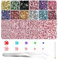 NACHLYNN 35700 Pcs Resin Rhinestones Kits Colorful ＆ Light Pink Flatback Round Jelly Rhinestones with Tweezers Pen 2-6mm Bedazzling Non Hotfix Crystal Gems for Nail DIY Crafts Face Tumblers
