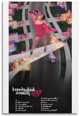 nshdahns Poster mit Aufschrift I Used to Think I Could Fly by Tate McRae, Vintage-Kunst, Raumdekoration, ästhetisches Schlafzimmer-Poster für Schlafzimmer, 20 x 30 cm, ungerahmter Stil