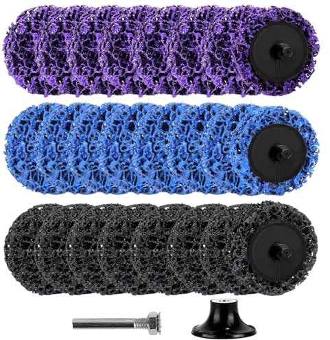 ZDNT 24 Pièces Disque de Nettoyage Abrasif CSD 50mm Disque Abrasif Disque Meuleuse Disque Abrasif pour Meuleuse d’Angle Disque Nettoyage Meuleuse pour Enlever la Rouille de la Peinture