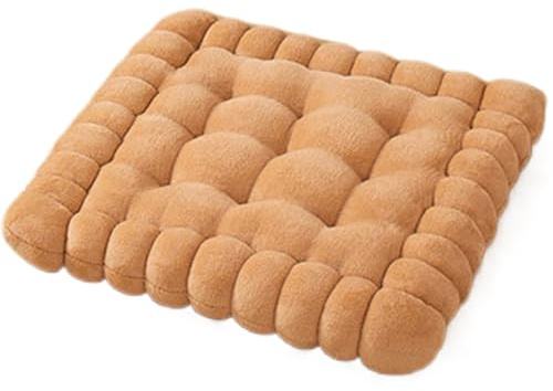 Muzrunq Bodenkissen Keks geformte Meditationskissen 40 cm quadratische Stuhlpolster Kekssitz Kissen Quadratboden Kissen für Sitzstuhl Wohnzimmer Esszimmer Küchenstühle Büro Sofa