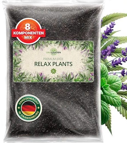 ORAGARDEN Kräutererde & Universelle Erde 3L für Relax Kräuter und Spezialkulturen Pflanzen – Grünpflanzenerde für Indoor und Outdoor – Zimmerpflanzenerde und Gartenerde Mix - 8 Komponenten Pflanzerde