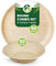 Eco Leaf 100pcs Disposable Palm Leaf Plates and Bowls Combo Set – 50x 10 Round Plates and 50x 7 Round Bowls – Eco-Friendly, Biodegradable, Oven Safe, Durable for Parties and Picnics