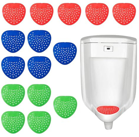 15 Stück Urinalsieb mit Duft, Urinal-Sieb, Urin Spritzschutz für WC, AntiBlockier Desodorierer, Urinal Verhindert Sie Urinspritzer für Einkaufszentren, Badezimmer, Bars, Schulen, öffentliche Toiletten