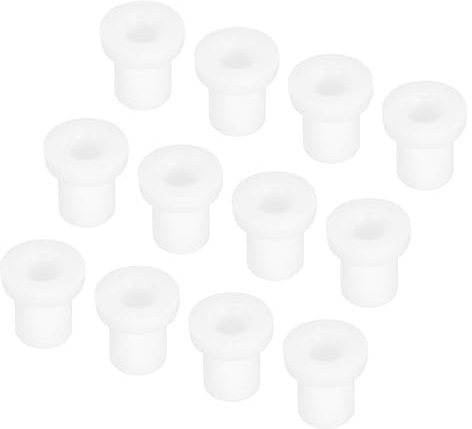 QUARKZMAN 15 arandelas de goma, diámetro 4 mm x ID 3 mm x alto 6 mm, pasacables impermeables, arandelas de goma, tapones de goma para cable eléctrico, protección de cables, color blanco