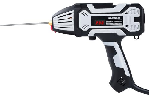 Candeon Handheld Welder, Welding Machine Handheld with LED Display,Adjustable 20-200A Current Machine Digital IGBT Includes Welding Helmet, Rods Case, Welding ranging from 1.6mm to 3.2mm