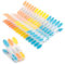 AiQInu Lot de 30 Pinces à Linge en Plastique, Antidérapantes Epingle a Linge, Multicolores Clip avec Rembourré Doux pour Serviettes Chaussettes Underwears et Vêtements