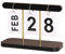 Tischkalender aus Holz, 2023–2024, stehend, Vintage-Kalender mit großem Display, Tageskalender für den Schreibtisch