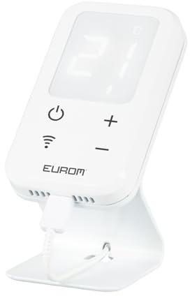 Eurom WiFi Thermostat USB-C – Smart Temperature Controller with Touchscreen | App Control | Programmable Heating | WiFi Connectivity for Multiple Heater Management - White