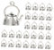 LIFKOME 50Pcs Small Teapot Charms for DIY Jewelry Making Alloy Hanging Accessories for Earrings Necklaces and Bracelets Unique Craft Supplies