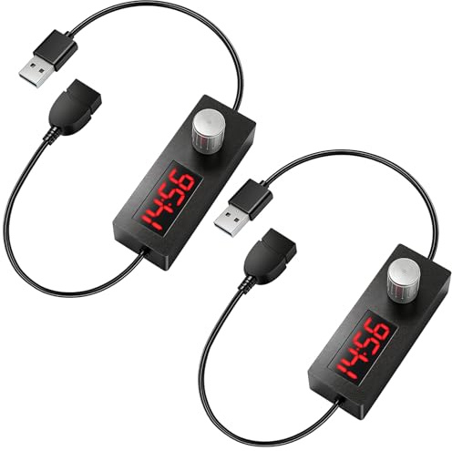 2 Stück 5V 2A USB Zeitschaltuhr Steckdose Kabel mit Countdown-Funktion, Einstellbares Auto-Off-Schalter, Countdown Timer Schaltkabel für Lüfter, Lampen, Wasserpumpen