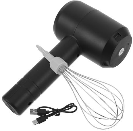 HOMOCONO Miscelatore Elettrico Portatile per Colorazione Capelli Miscelazione Uniforme, Ricaricabile, in Plastica Nera, per Fai da Te e Viaggi